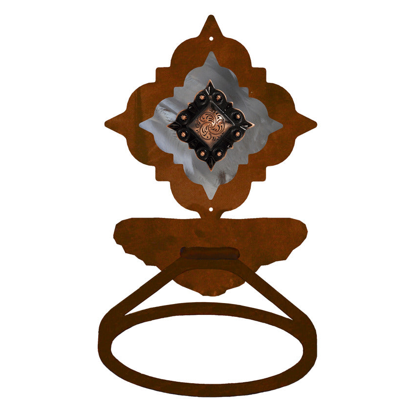 Copper Diamond Pico Concho Towel Ring