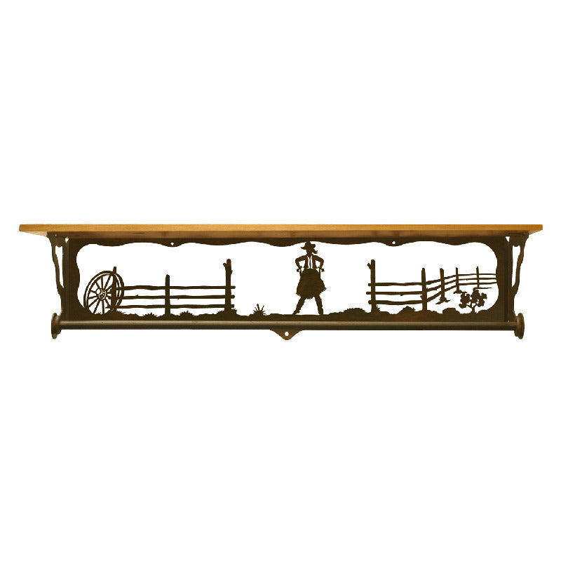 Cowgirl 34" Towel Bar Shelf
