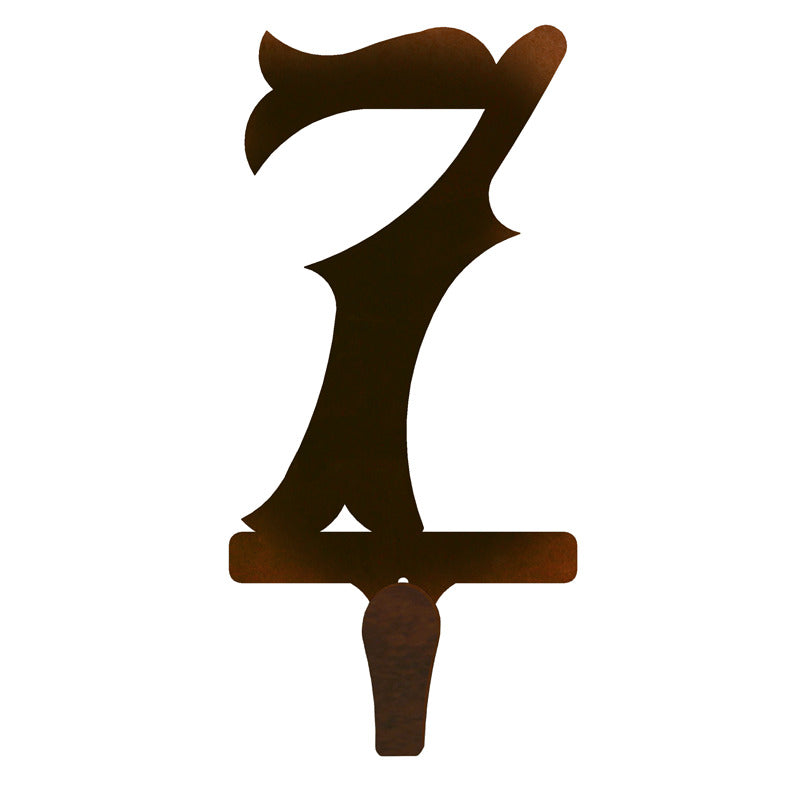 7 Western Font Single Coat Hook