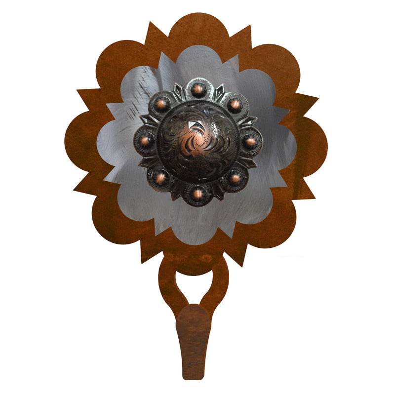 Round Copper Pico Concho Large Single Coat Hook