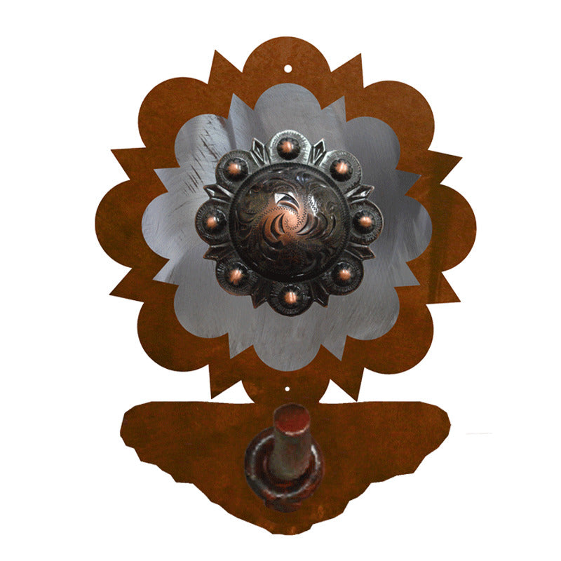 Copper Round Pico Concho Robe Hook