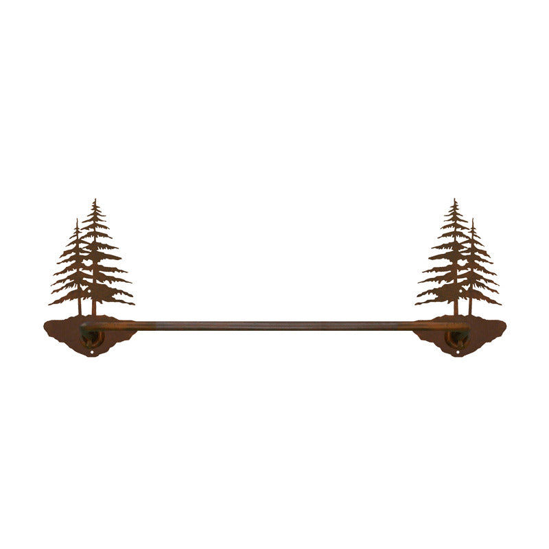 Double Pine Tree Hand Towel Bar