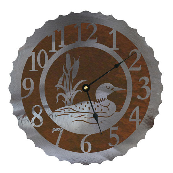 Loon 12" Round Clock