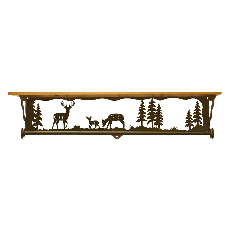 Deer 34" Towel Bar Shelf