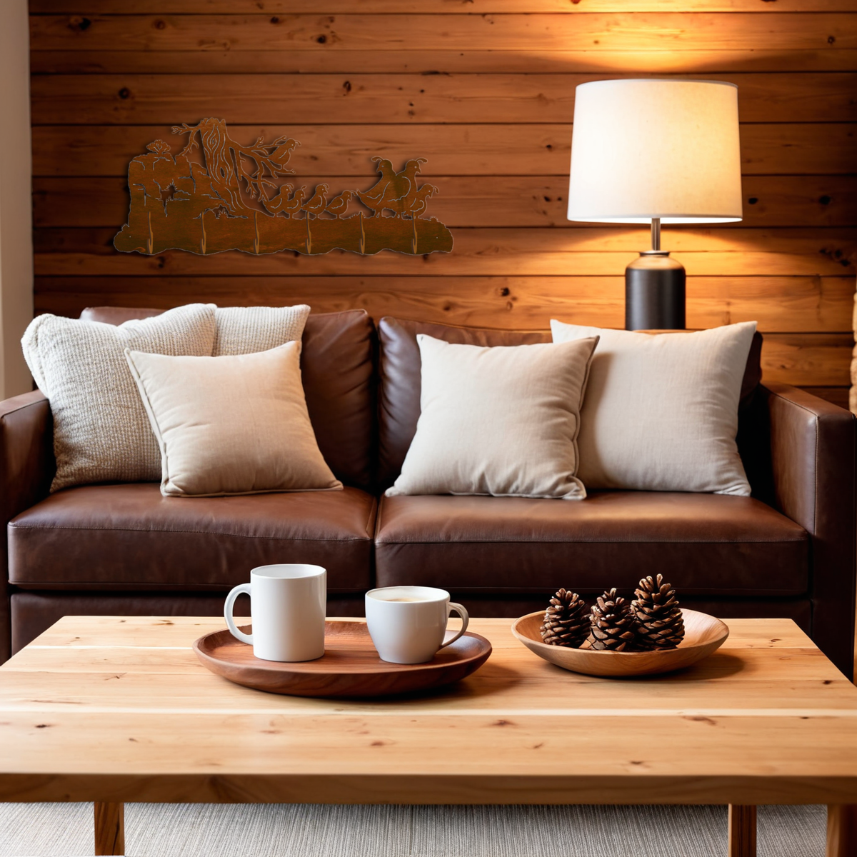 Quail Family Scenic Six Hook