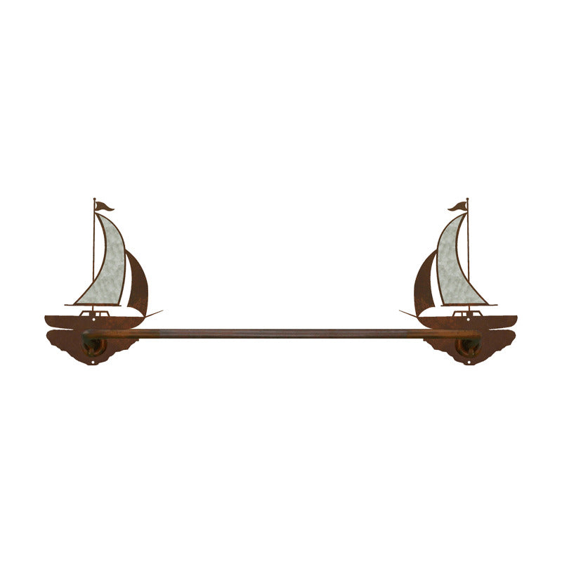 Sailboat Hand Towel Bar Burnished