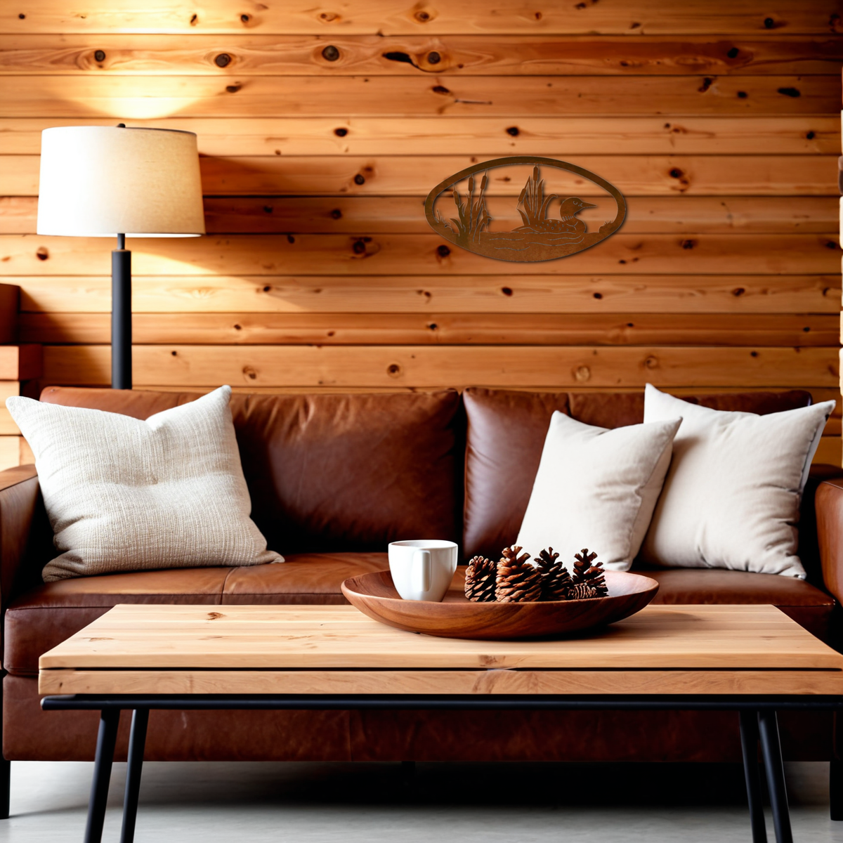 Loon Oval Wall Art Horizontaltonal