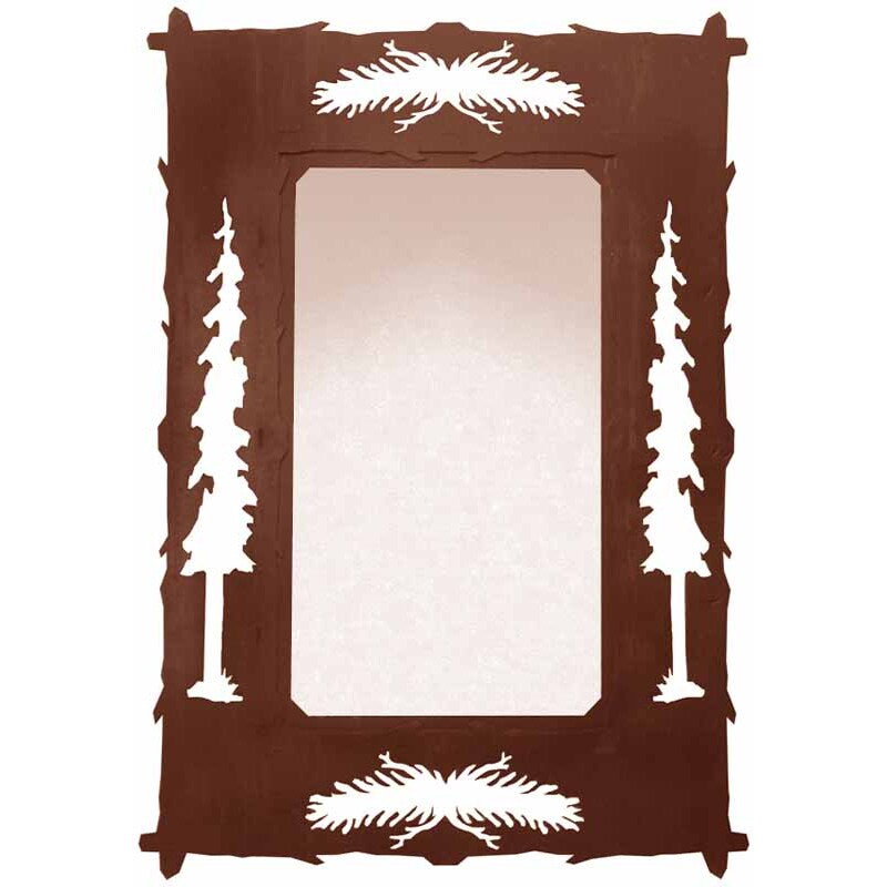 36" Pine Cone/Tree Mirror