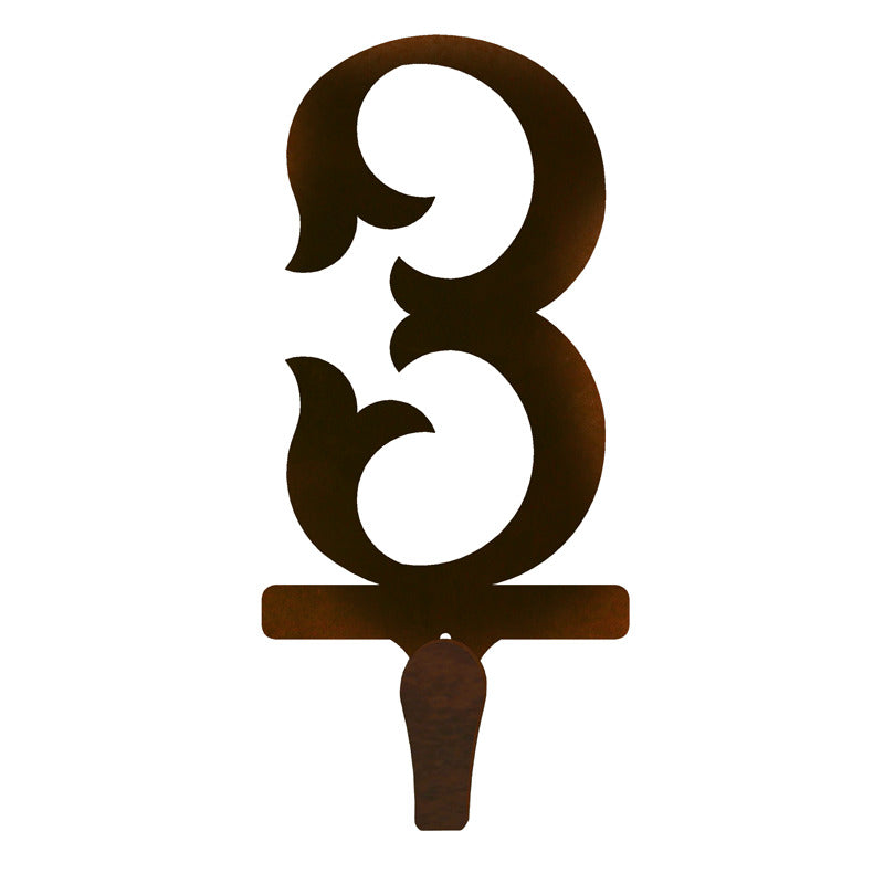 3 Western Font Single Coat Hook