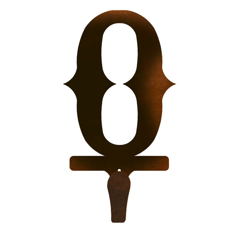 0 Western Font Single Coat Hook