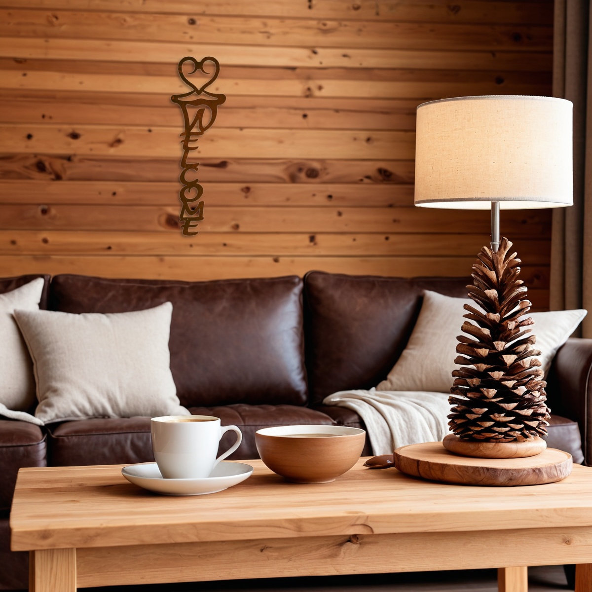 Heart Vertical Welcome Sign