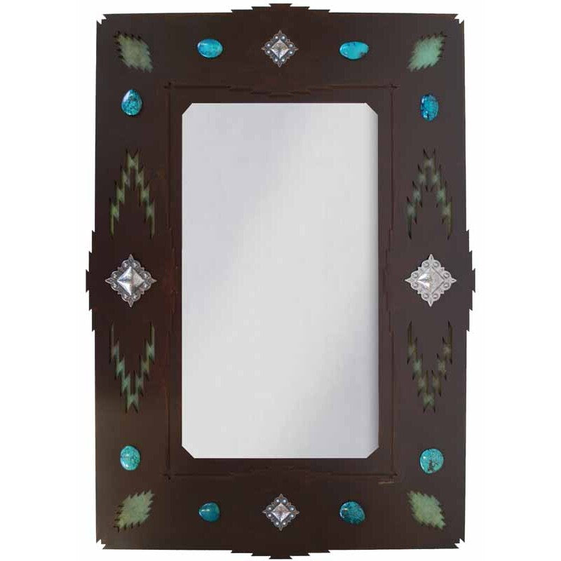 36" Desert Diamond Mirror with Stone & Concho