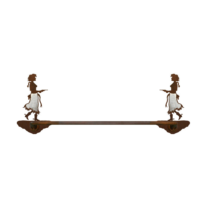 Pistol Cowgirl Hand Towel Bar Burnished