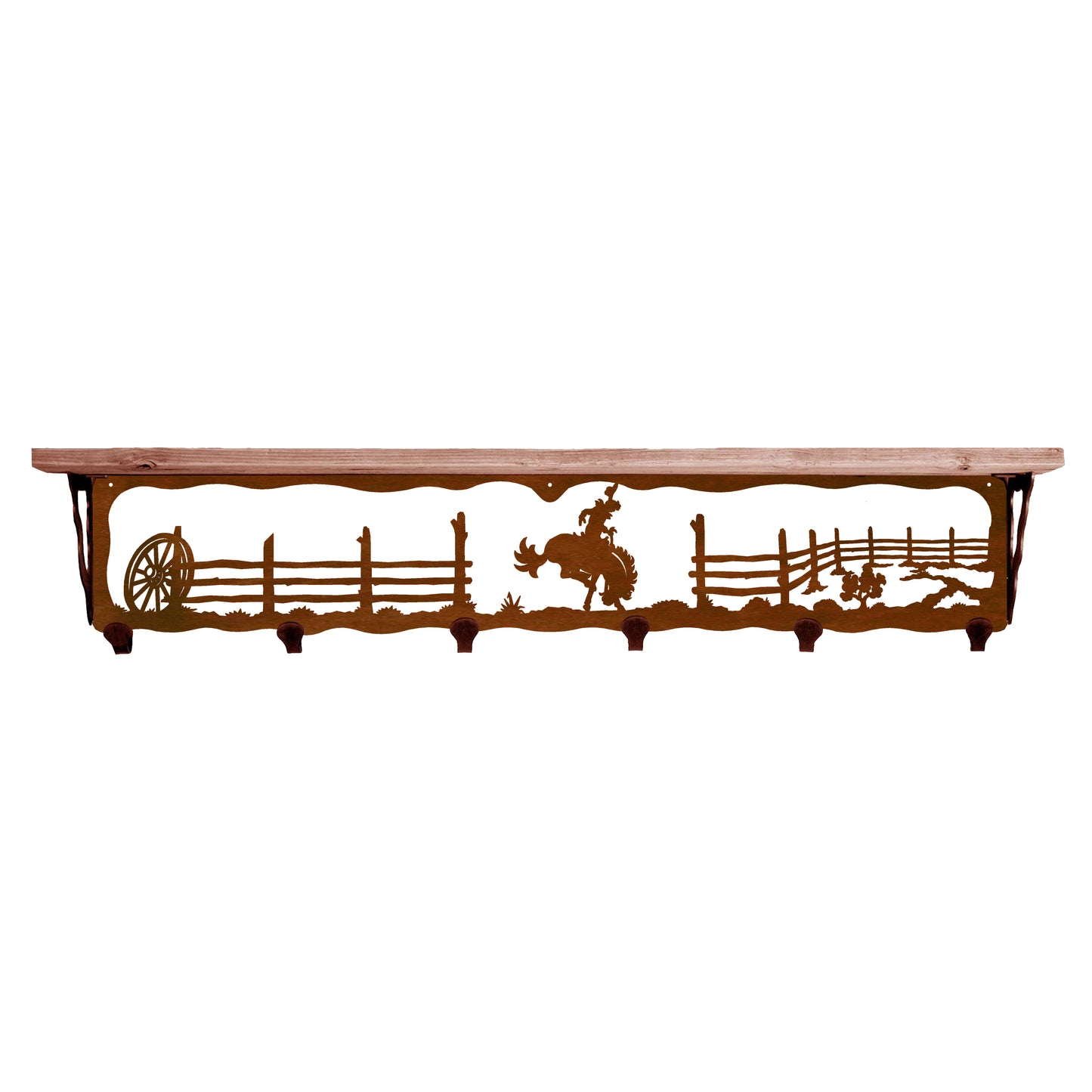 Bronc 42" Coat Hook Shelf