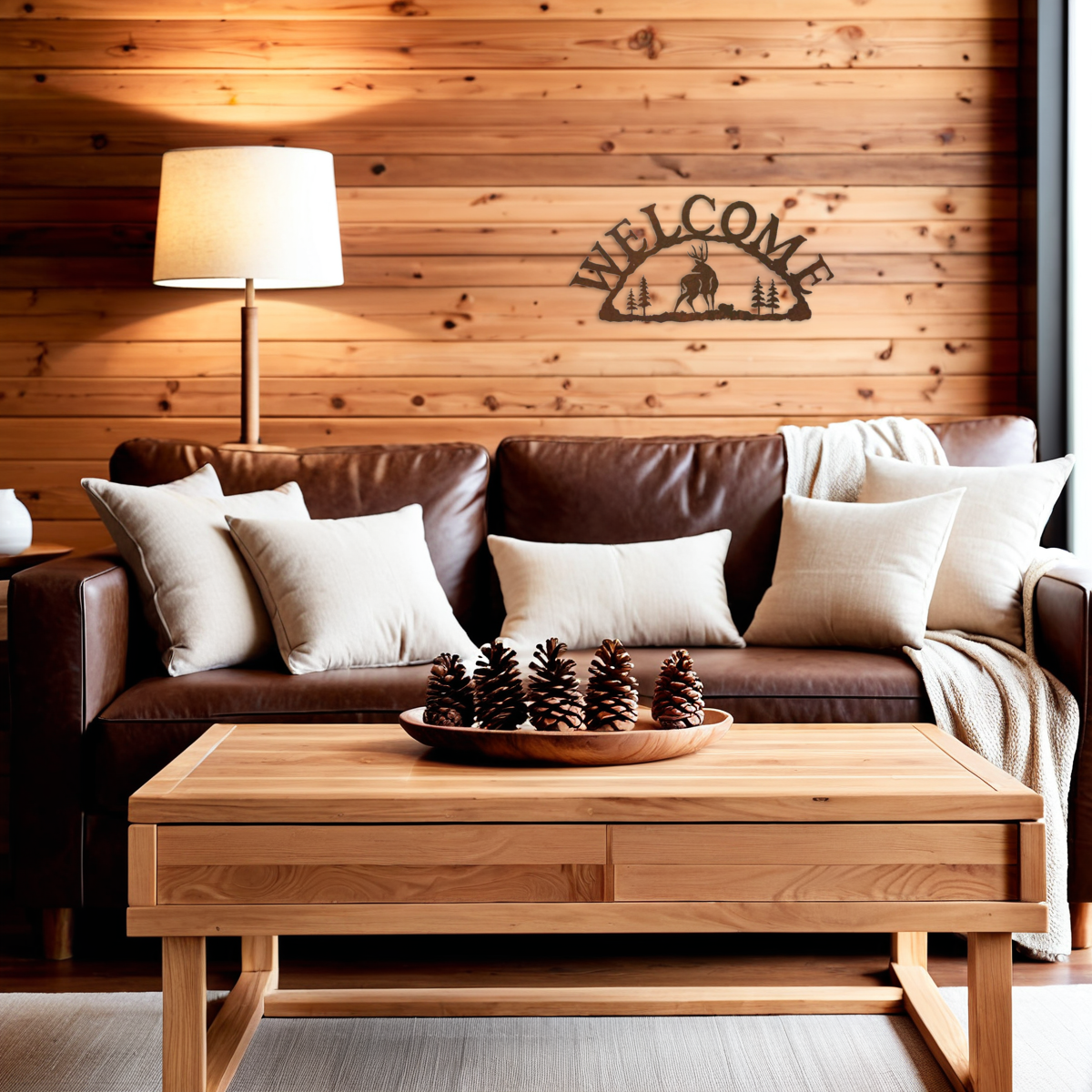 Mule Deer Horizontal Welcome Sign