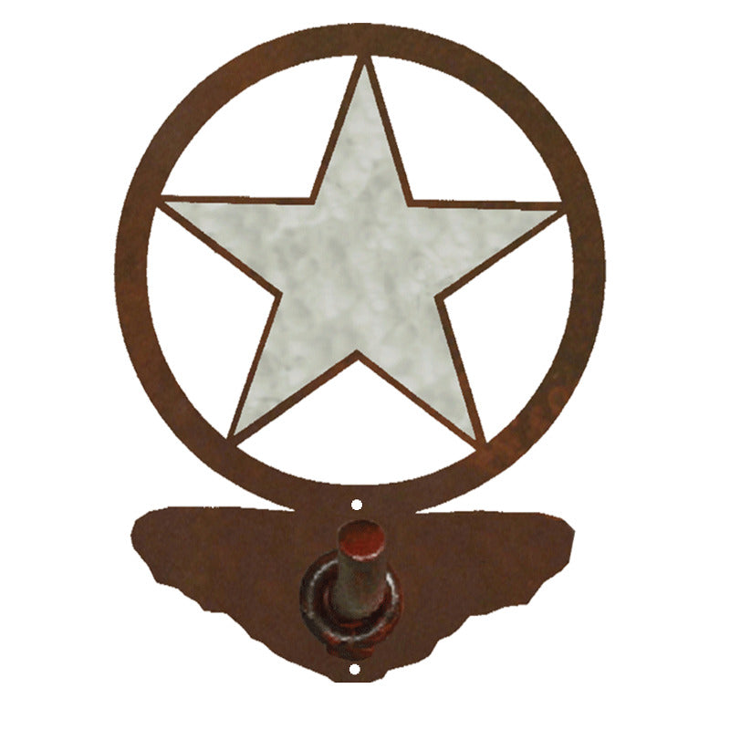 Texas Star Robe Hook Burnished