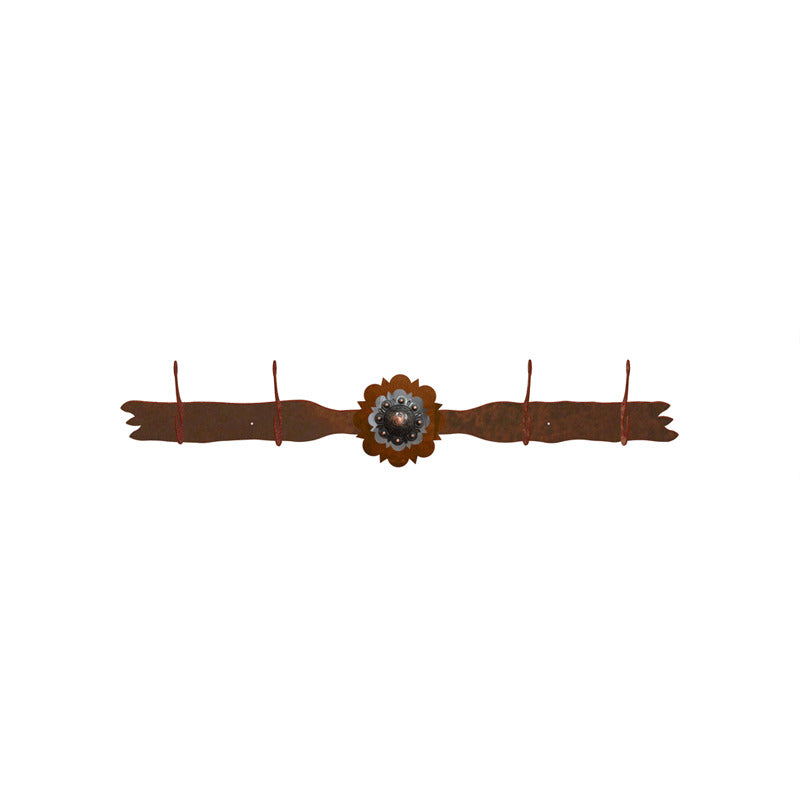 Round Copper Pico Concho Four Hook