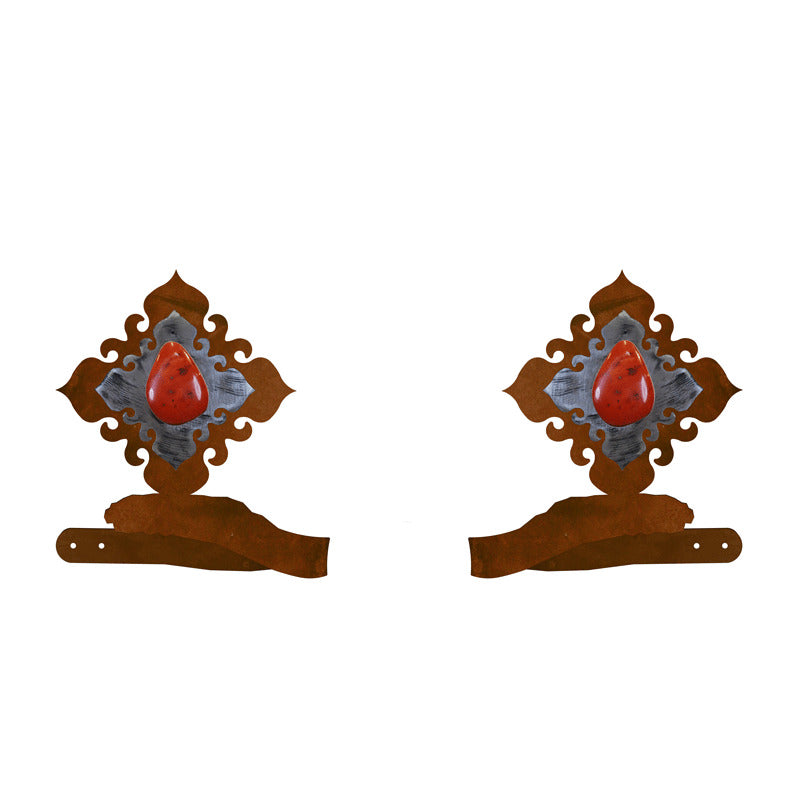 Red Jasper Stone Tie Back Burnished