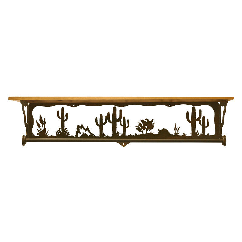 Desert Scene 34" Towel Bar Shelf