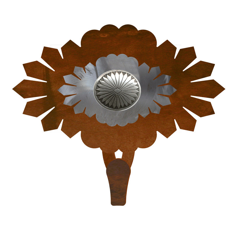 Sunburst Concho Large Single Coat Hook