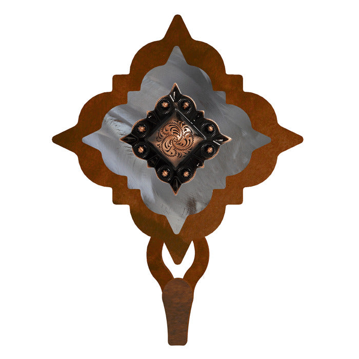 Diamond Copper Concho Large Single Coat Hook