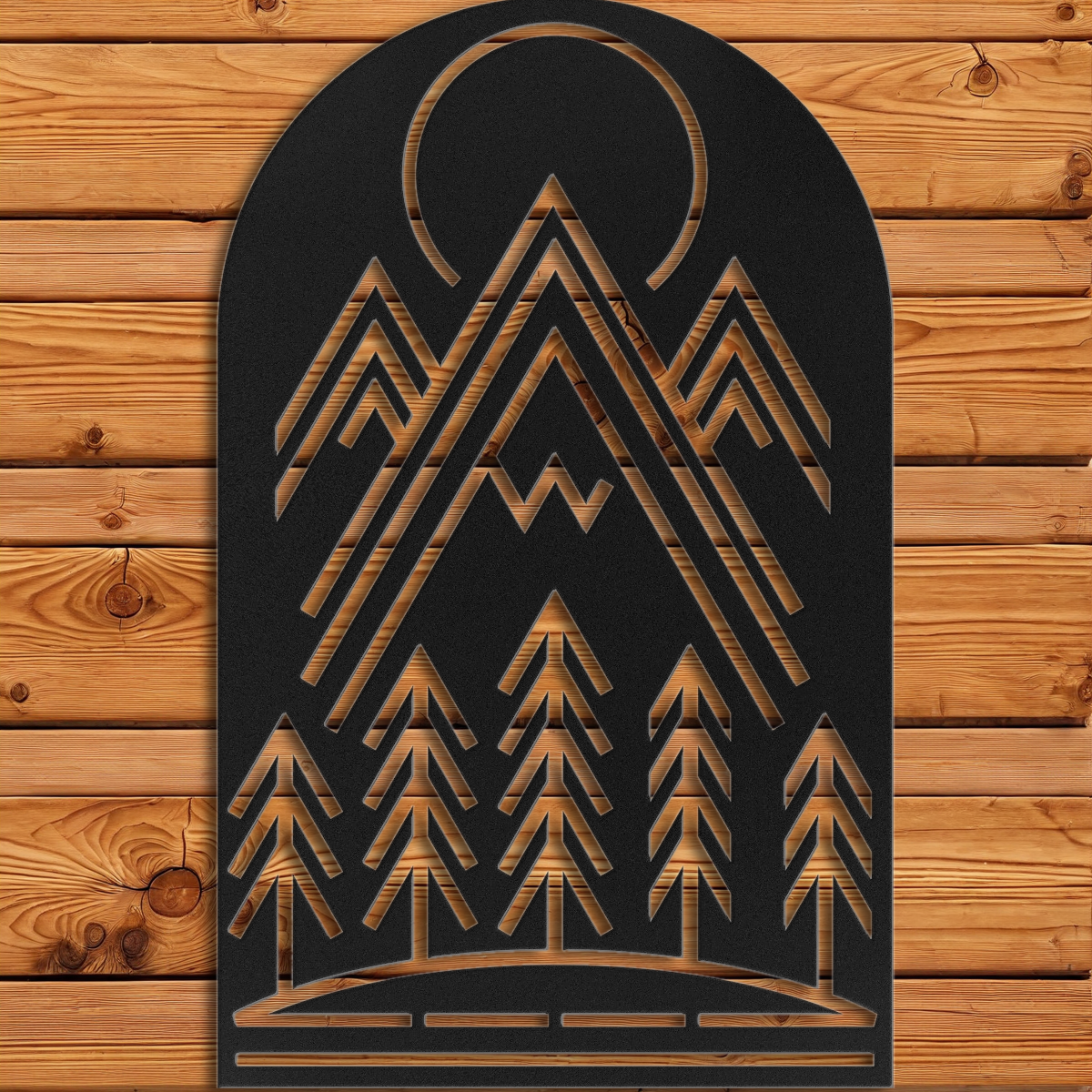 Mountain Moon Absract Wall Art