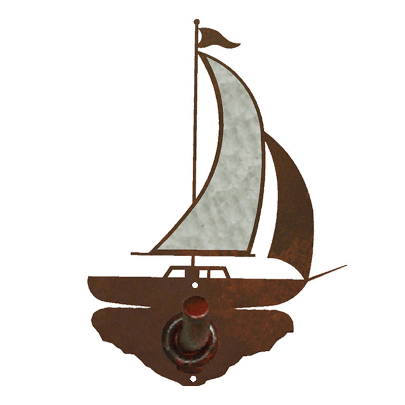 Sailboat Robe Hook Burnished