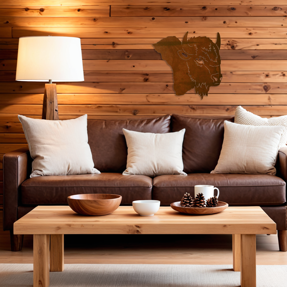 Buffalo Head Wall Art - 30"