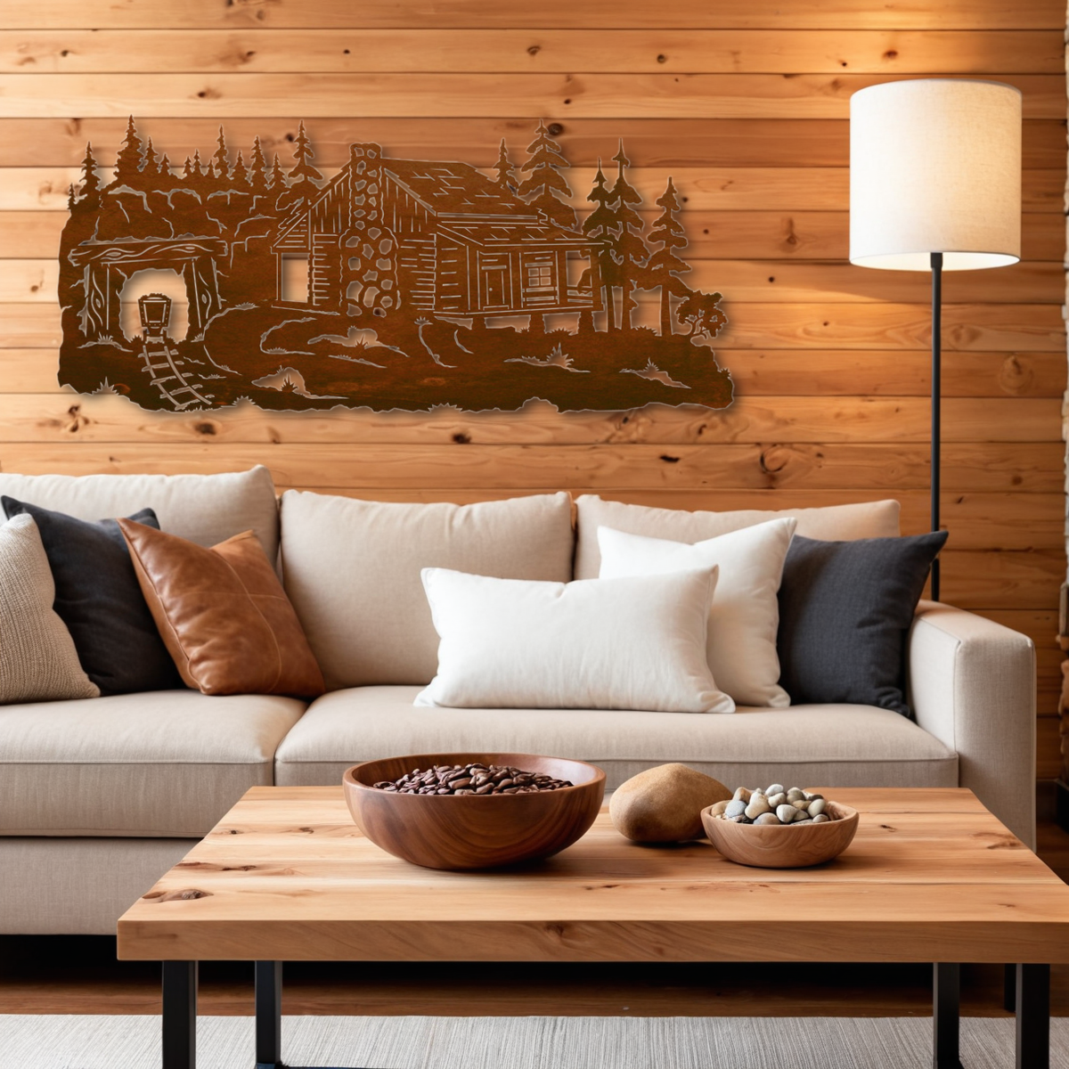 Miners Cabin Wall Art - 57"