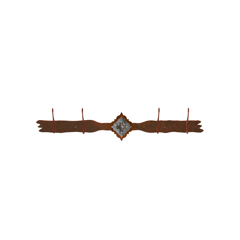 Diamond Silver Pico Concho Four Hook