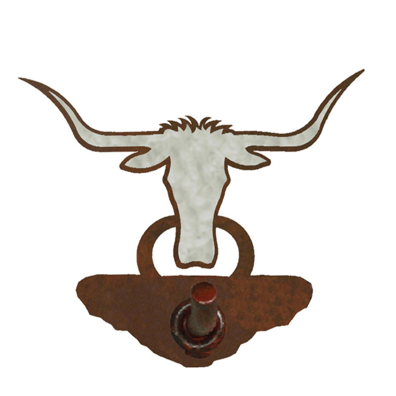 Long Horn Robe Hook Burnished