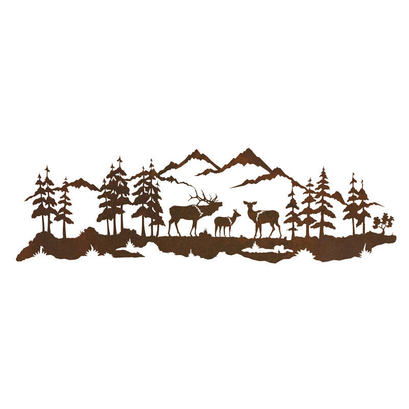 Elk Family 42" Wall Art
