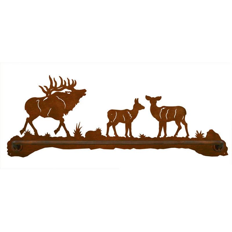 Elk Family Scenic Towel Bar