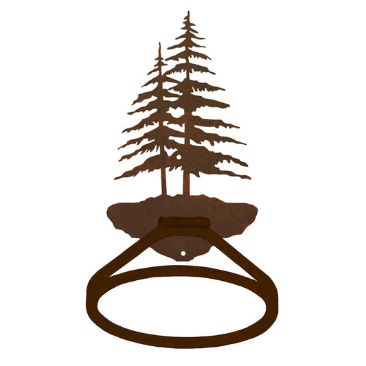 Double Pine Tree Towel Ring