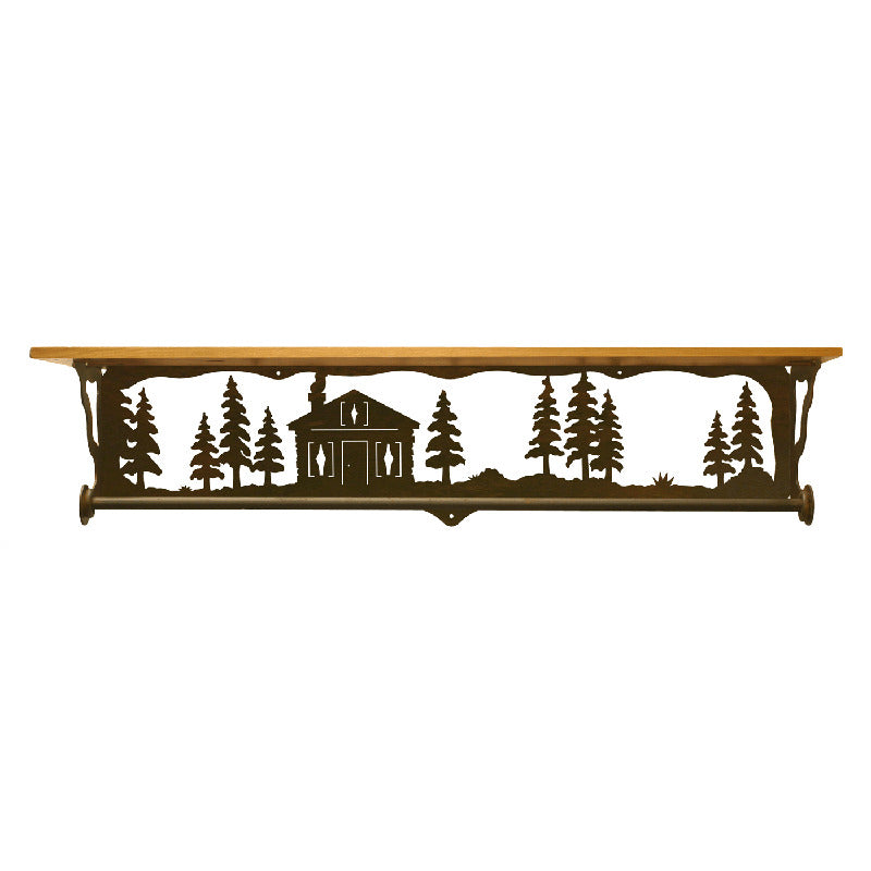 Cabin in The Pines 34" Towel Bar Bar Shelf