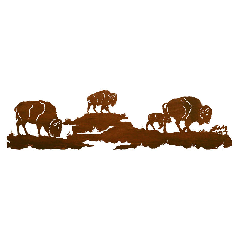 Buffalo Herd 57" Wall Art