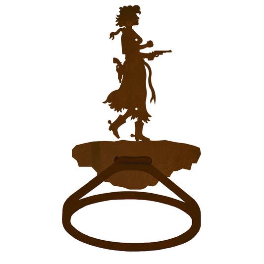 Pistol Cowgirl Towel Ring