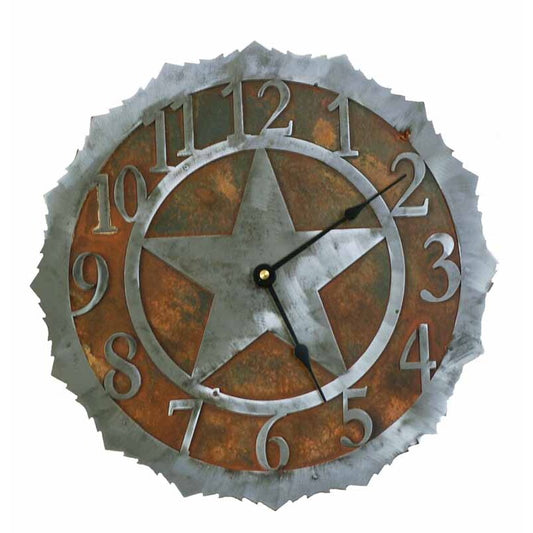 Texas Star 12" Round Clock