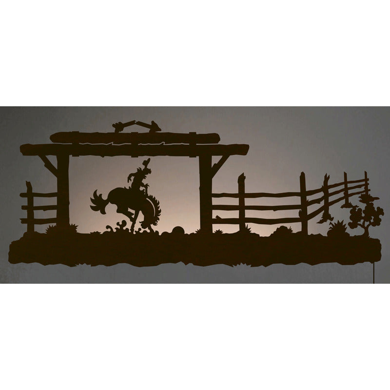 Bronc 42" Back Lite Wall Art