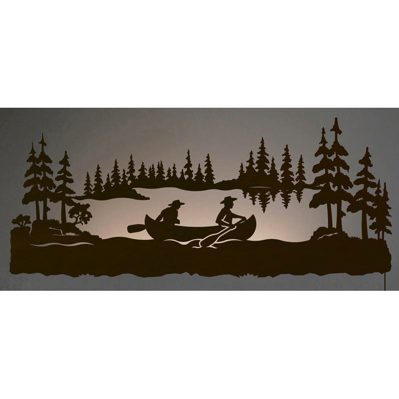 Canoers 42" Back Lite Wall Art