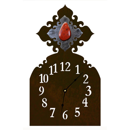 Red Jasper Stone Table Clock