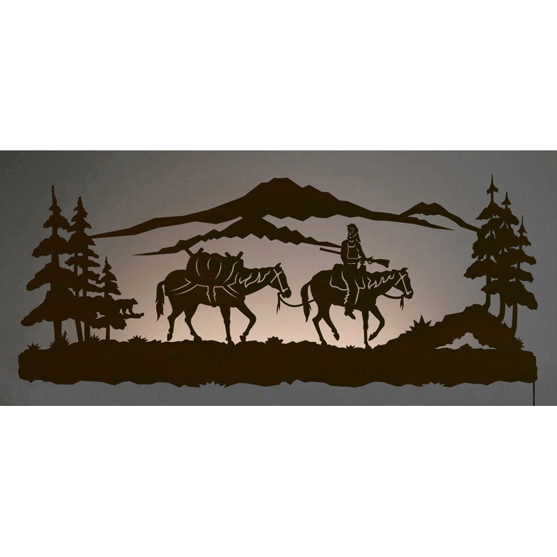 Pack Horse 42" Back Lite Wall Art