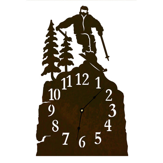 Skier Table Clock