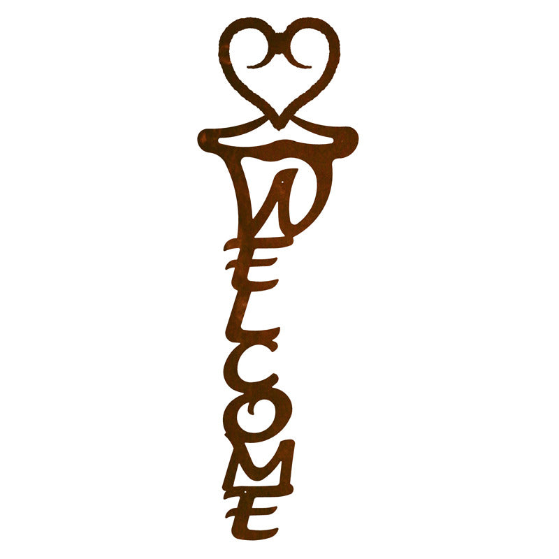 Heart Vertical Welcome Sign