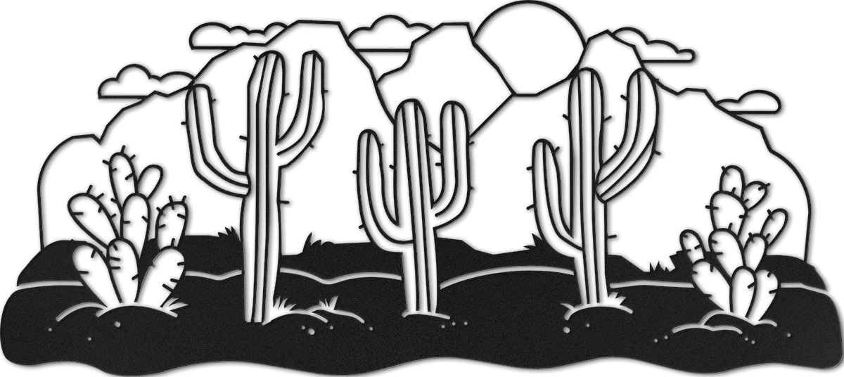 Warm Desert Scene Wall Art 42"