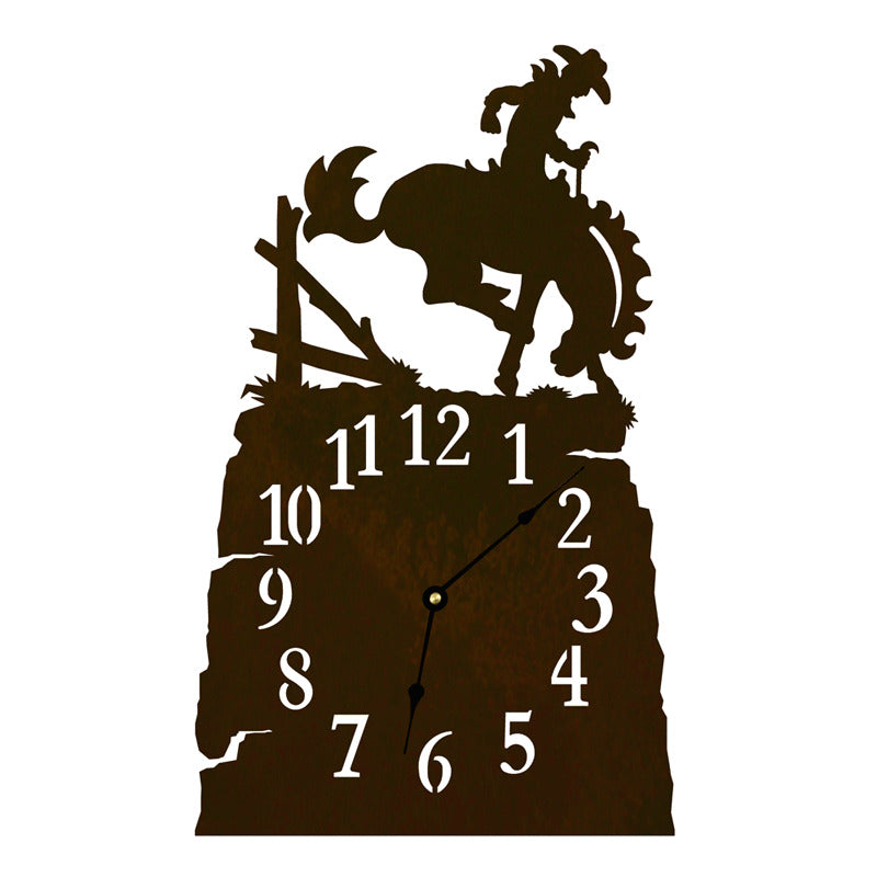 Bronc Table Clock