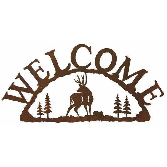 Mule Deer Horizontal Welcome Sign