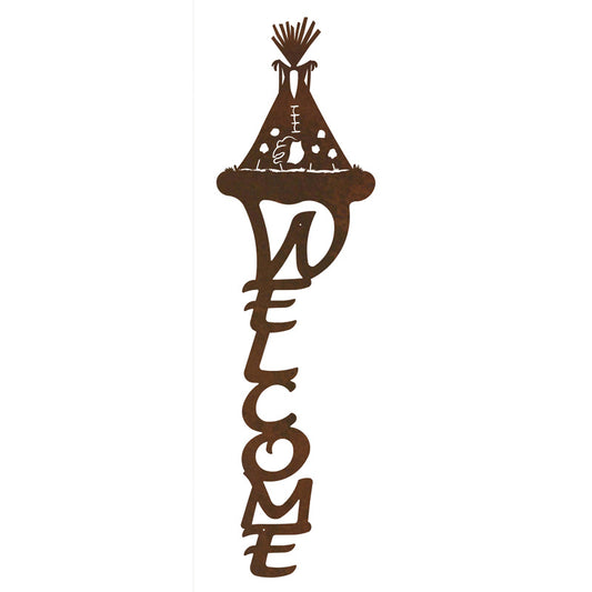 Tepee Vertical Welcome Sign