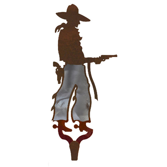 Pistol Cowboy Large Single Coat Hook