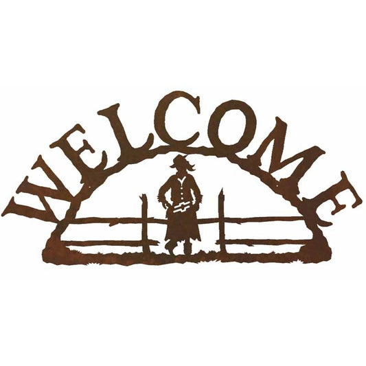 Cowgirl Horizontal Welcome Sign